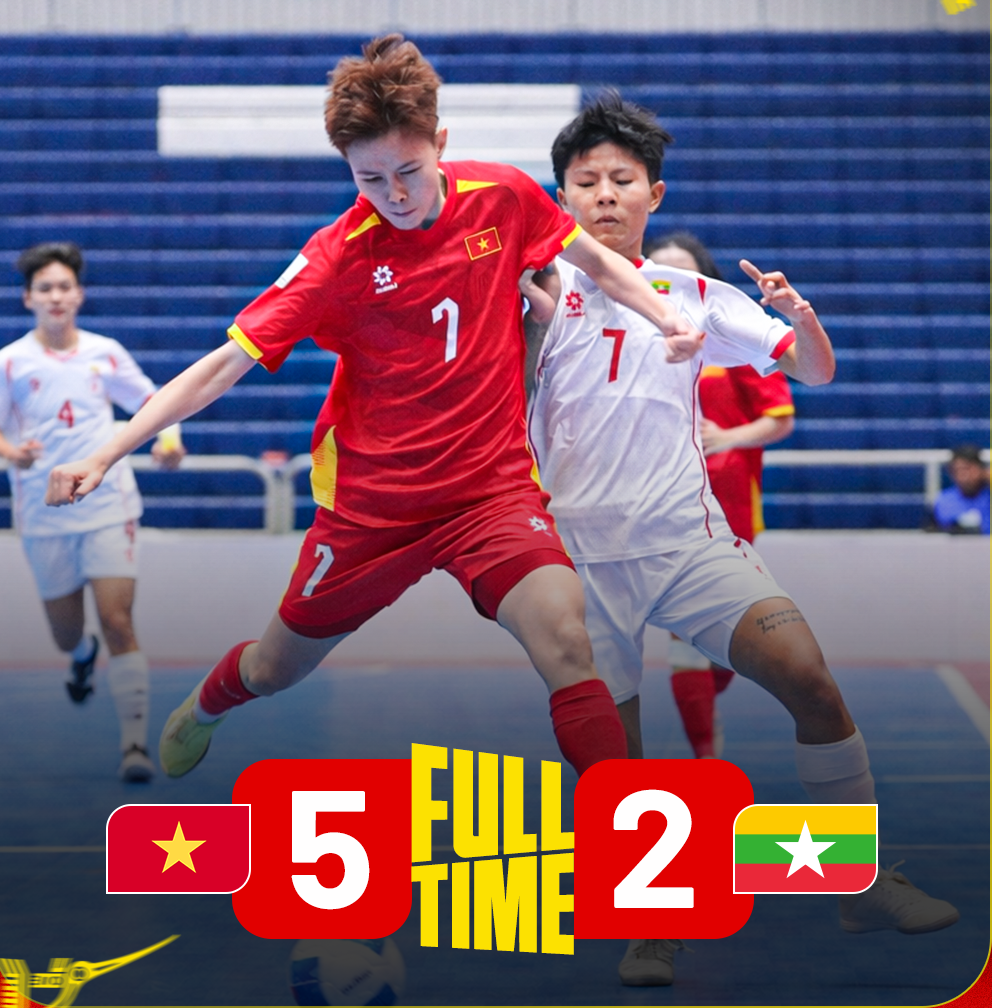 Đội tuyển futsal Việt Nam thắng ngược Myanmar, chờ vé vào bán kết

